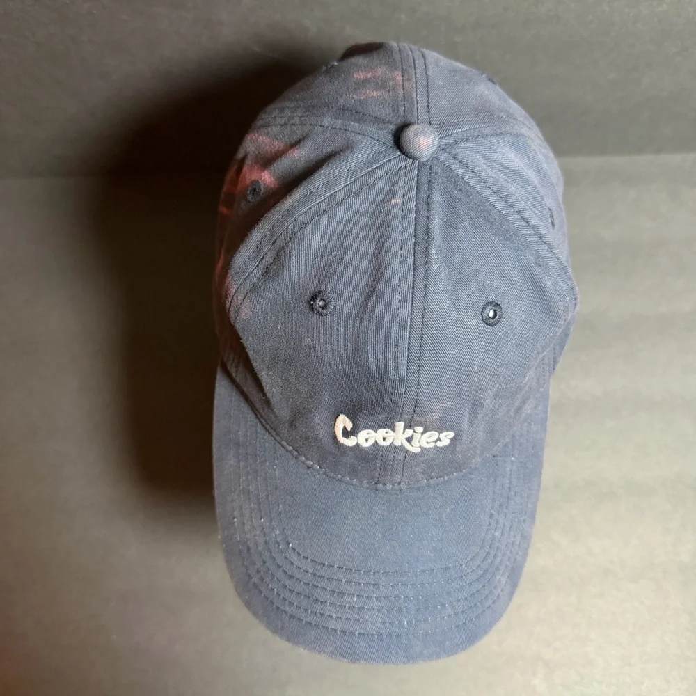 Cookies‎ SF Mens Navy Blue Script Logo Adjustable Strapback Dad Hat Cap OSFM